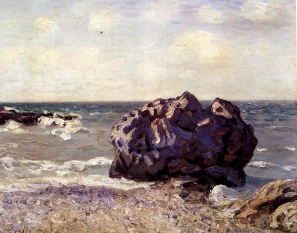 Alfred Sisley Langland Bay,Storr s Rock-Morning oil painting picture